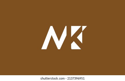 Alphabet letters Initials Monogram logo NK, KN, N and K