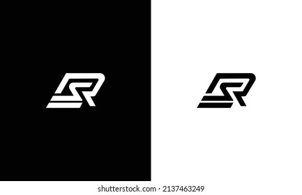 Alphabet letters Initials Monogram logo RS, SR