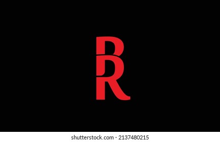 Alphabet letters Initials Monogram logo PR, RP, P and R