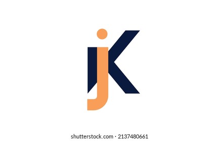 Alphabet letters Initials Monogram logo JK, KJ,J and K