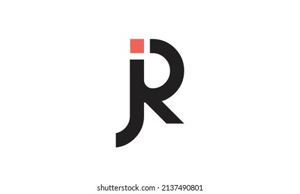 Alphabet letters Initials Monogram logo JR, RJ, J and R