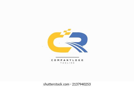 Alphabet letters Initials Monogram logo CR, CR INITIAL, CR letter
