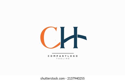 Alphabet letters Initials Monogram logo CH, CH INITIAL, CH letter