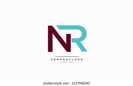 Alphabet letters Initials Monogram logo NR, NR INITIAL, NR letter