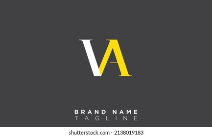 Alphabet letters Initials Monogram logo AV, VA, A and V
