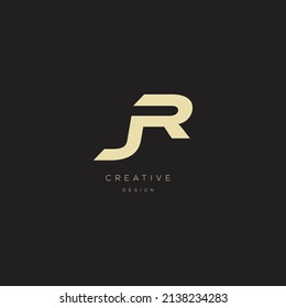 Alphabet letters Initials Monogram logo JR