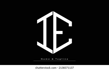 Alphabet letters Initials Monogram logo IE , EI