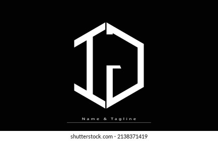 Alphabet letters Initials Monogram logo IJ ,  JI
