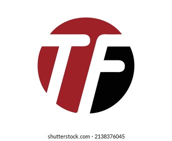 Letras alfabéticas Iniciales logotipo de monograma TF, FT, T y F