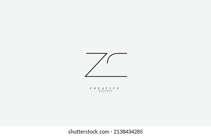 Alphabet letters Initials Monogram logo ZC CZ Z C