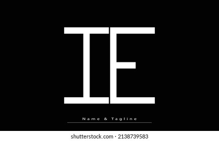 Alphabet letters Initials Monogram logo IE , EI