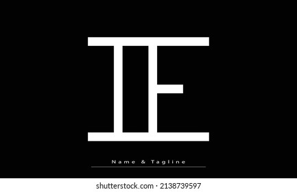 Alphabet letters Initials Monogram logo IE , EI
