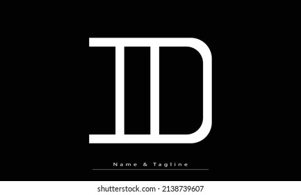 Alphabet letters Initials Monogram logo ID ,  DI