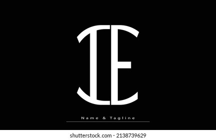 Alphabet letters Initials Monogram logo IE , EI