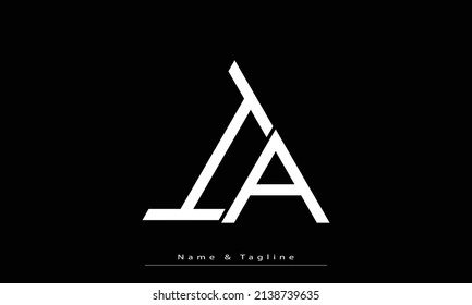 Alphabet letters Initials Monogram logo IA ,  AI