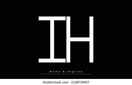 Alphabet letters Initials Monogram logo IH ,  HI