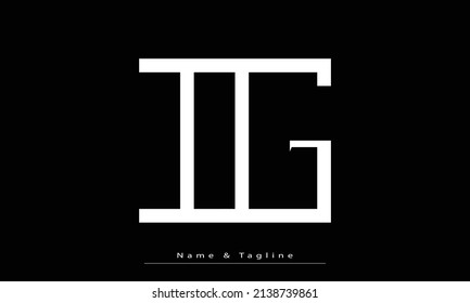 Alphabet letters Initials Monogram logo IG , GI