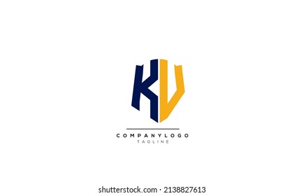 Letras alfabéticas Iniciales Monograma KV, KV INITIAL, letra KV