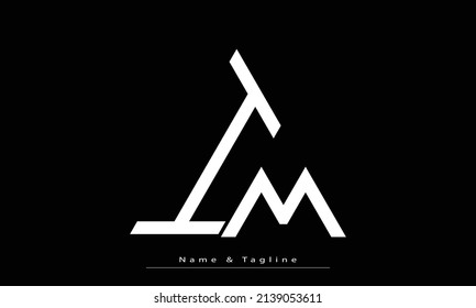 Alphabet letters Initials Monogram logo IM ,  MI
