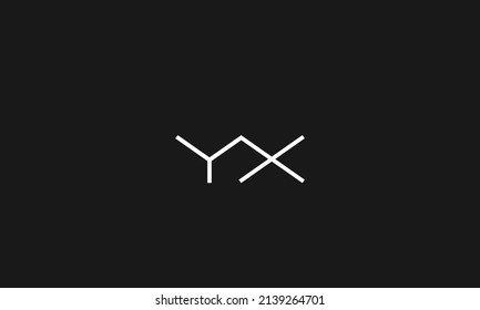 Alphabet Buchstaben Initial Monogram Logo YX Y X