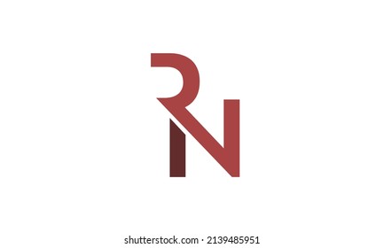 Alphabet letters Initials Monogram logo RN, NR, R and N