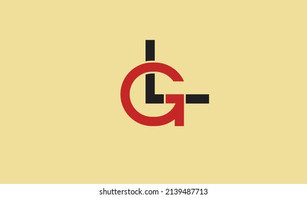 Alphabet letters Initials Monogram logo GL, LG, G and L