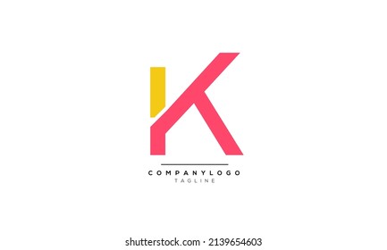 Alphabet letters Initials Monogram logo KA, KA INITIAL, KA letter