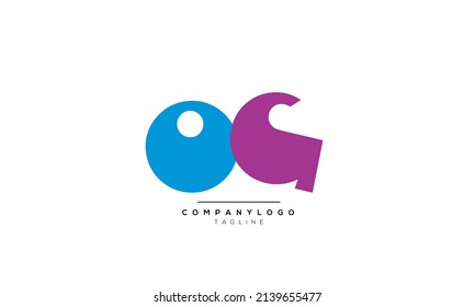 Alphabet letters Initials Monogram logo OG, OG INITIAL, OG letter