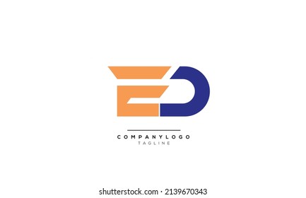 Alphabet letters Initials Monogram logo ED, ED INITIAL, ED letter