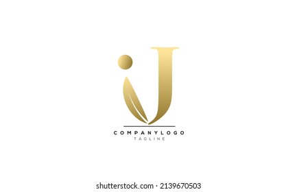 Alphabet letters Initial Monogram Logo IJ, IJ INITIAL, IJ-Brief