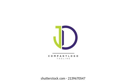 Alphabet letters Initials Monogram logo JD, JD INITIAL, JD letter