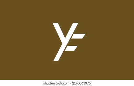Alphabet letters Initials Monogram logo YF, FY, Y and F
