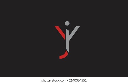 Alphabet letters Initials Monogram logo JY, YJ, J and Y