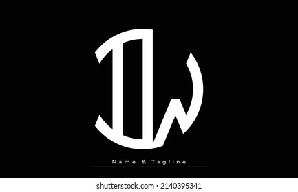 Alphabet letters Initials Monogram logo IW , WI