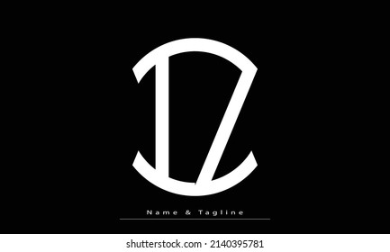 Alphabet letters Initials Monogram logo IZ , ZI