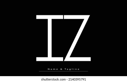 Alphabet letters Initial Monogram Logo IZ, ZI