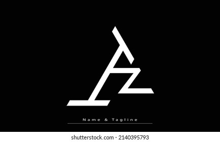 Letras alfabéticas Iniciales Monograma IZ , ZI