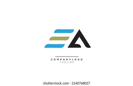 Alphabet letters Initials Monogram logo EA, EA INITIAL, EA letter