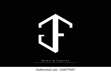 Alphabet letters Initials Monogram logo JF , FJ