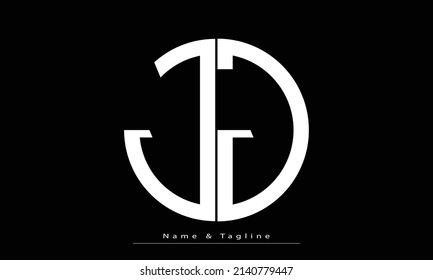Alphabet letters Initials Monogram logo JJ