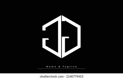 Alphabet letters Initials Monogram logo JJ