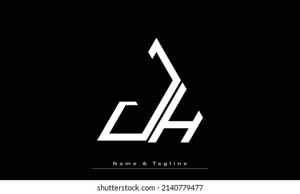 Alphabet letters Initials Monogram logo JH , HJ
