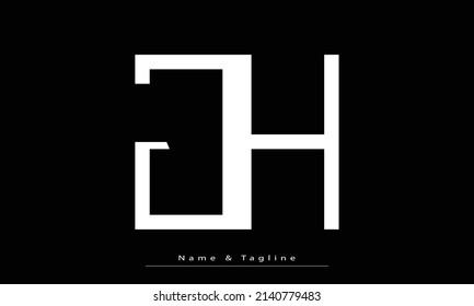 Alphabet letters Initials Monogram logo JH , HJ