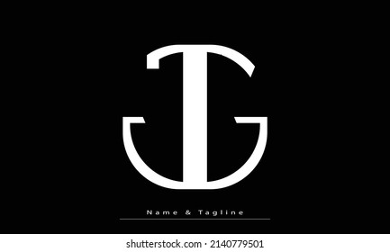 Alphabet letters Initials Monogram logo JG , GJ