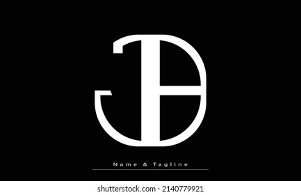 Alphabet letters Initials Monogram logo JB , BJ