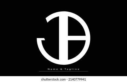 Alphabet letters Initial Monogram Logo JB, BJ