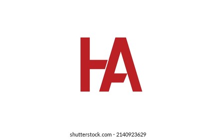 Alphabet letters Initial Monogram Logo HA, AH, H und A