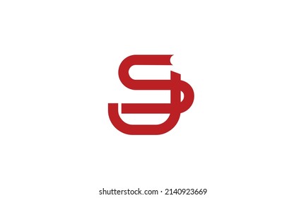 Alphabet letters Initials Monogram logo SJ, JS, S and J