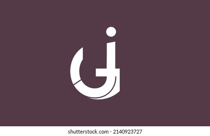 Alphabet letters Initials Monogram logo GJ, JG, G and J