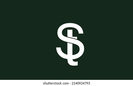 Alphabet letters Initials Monogram logo ST, TS, S and T